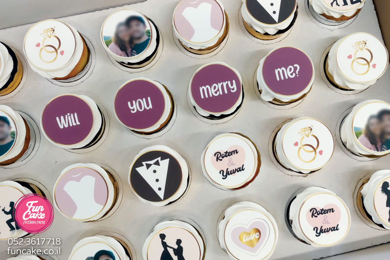 Cupcakes for marriage proposal